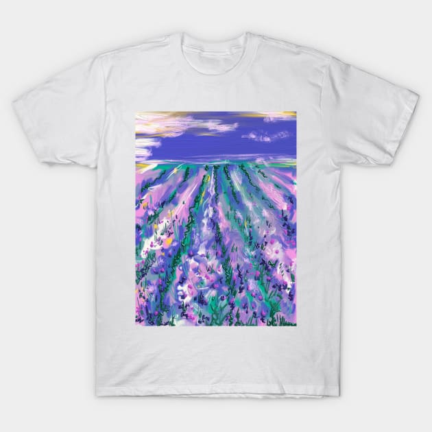 lavender field T-Shirt by ArtKsenia